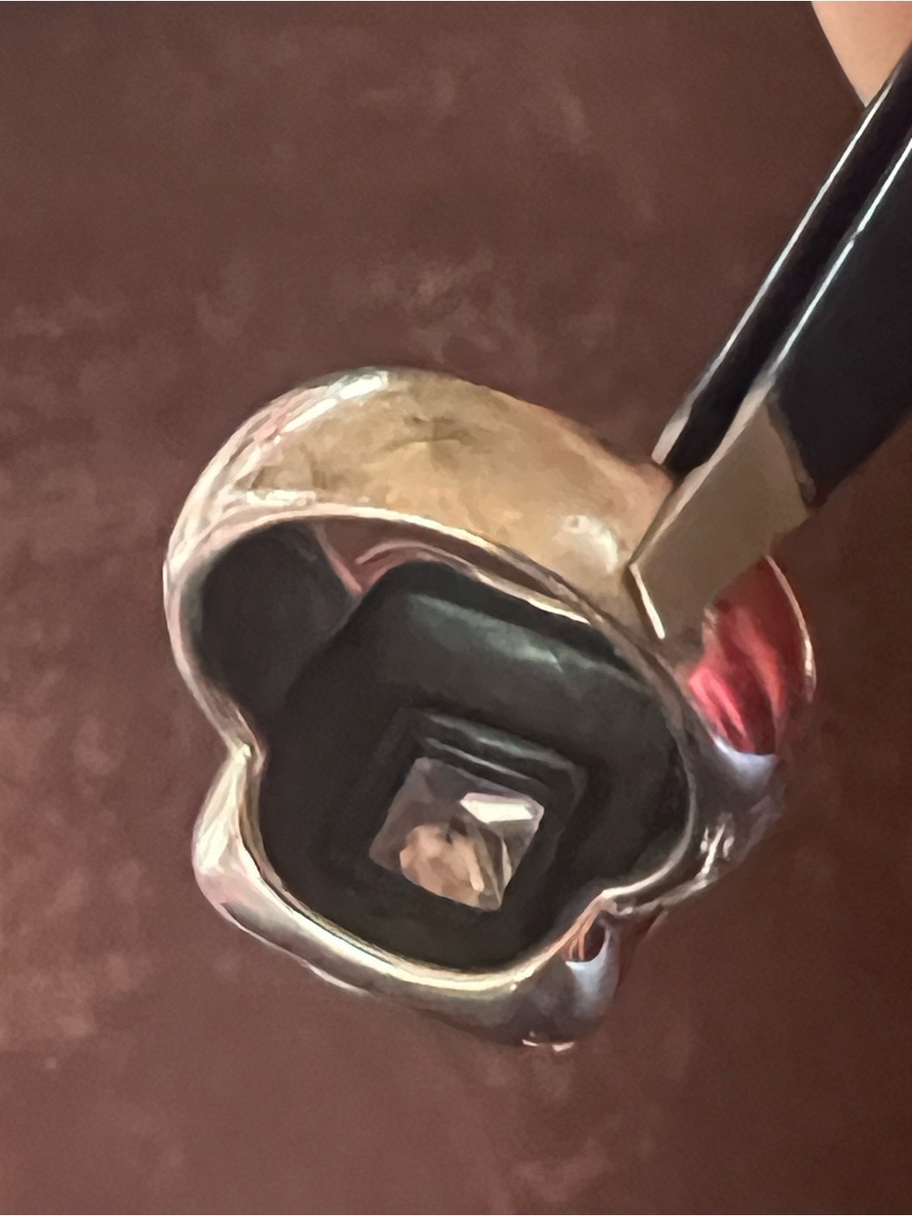 Silpada Silver Ring with Clear Square Stone and Filigree - Picture 16 of 16